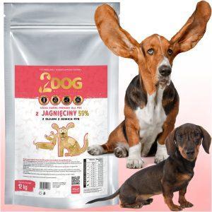 SUCHA KARMA DLA PSA 2Dog JAGNIĘCINA 12kg ZIMNOTŁOCZONA HIPOALERGICZNA MONO