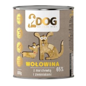 2Dog mokra karma wołowina z rosołem 800g