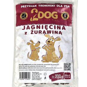 2Dog Przysmak treserski  dla psa Jagnięcina z żurawiną 200g