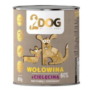 2Dog mokra karma wołowina z cielęcina 800g
