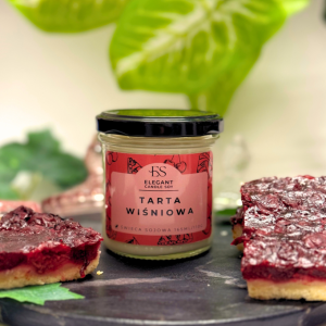 Świeca Sojowa – Tarta Wiśniowa – Handmade
